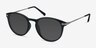 Monroe Black Plastic-metalSunglass Frames from EyeBuyDirect, Angle View