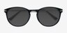 Monroe Black Plastic-metalSunglass Frames from EyeBuyDirect, Closed View