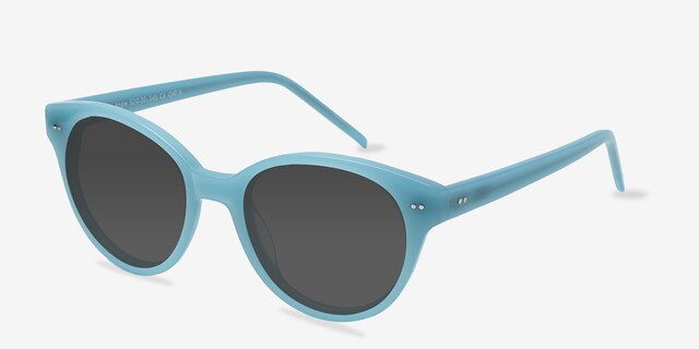 Angie Blue AcetateSunglass Frames from EyeBuyDirect, Angle View