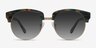 Simone Green Striped AcetateSunglass Frames from EyeBuyDirect, Front View