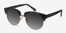 Simone Green Striped AcetateSunglass Frames from EyeBuyDirect, Angle View