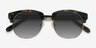 Simone Green Striped AcetateSunglass Frames from EyeBuyDirect, Closed View