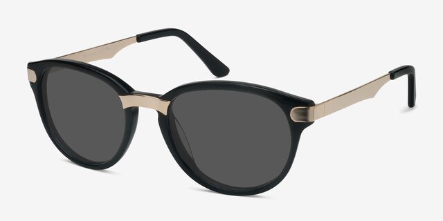 Wynwood Black AcetateSunglass Frames from EyeBuyDirect, Angle View