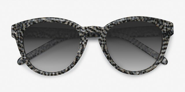 Augustine Mosaic AcetateSunglass Frames from EyeBuyDirect, Closed View