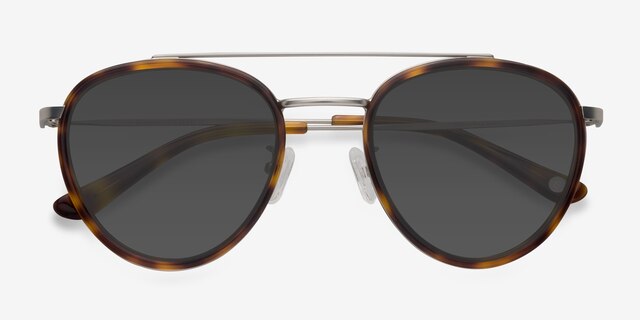 Brookline Tortoise Acetate-metalSunglass Frames from EyeBuyDirect, Closed View