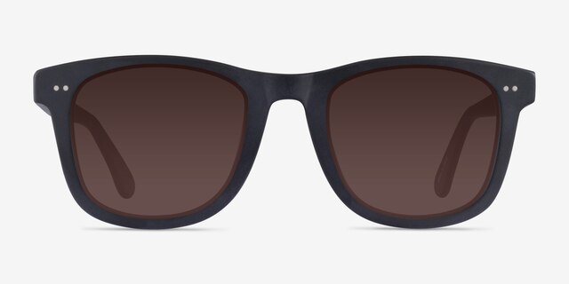 Nevada Matte Black AcetateSunglass Frames from EyeBuyDirect, Front View