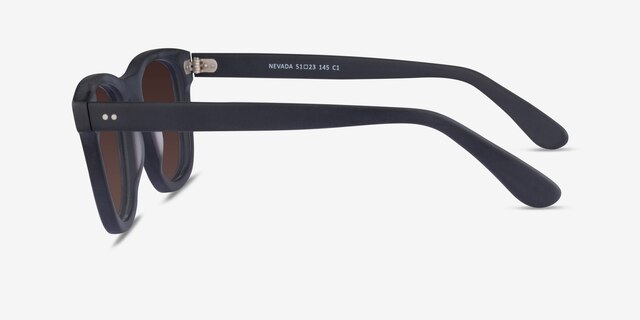 Nevada Matte Black AcetateSunglass Frames from EyeBuyDirect, Side View