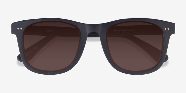 Nevada Matte Black AcetateSunglass Frames from EyeBuyDirect, Closed View