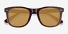 Nevada Brown Striped AcetateSunglass Frames from EyeBuyDirect, Closed View