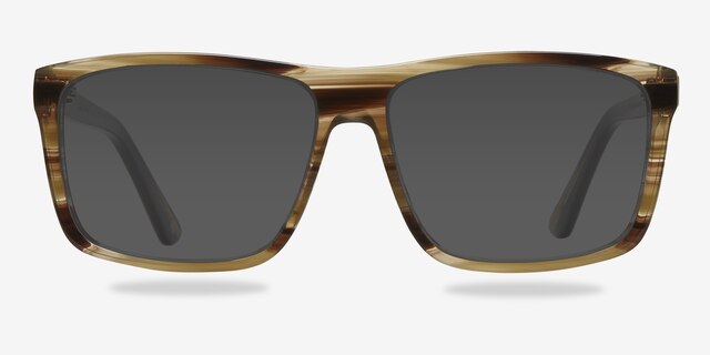 Perth Brown AcetateSunglass Frames from EyeBuyDirect, Front View