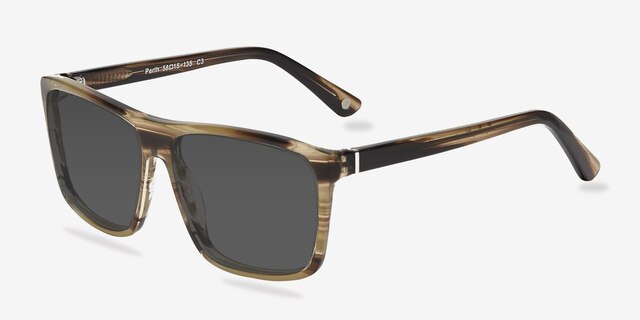 Perth Brown AcetateSunglass Frames from EyeBuyDirect, Angle View