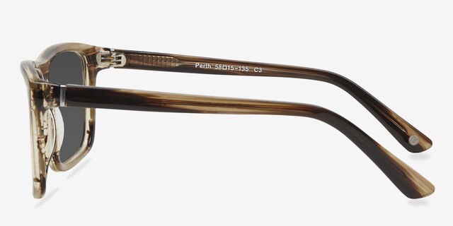 Perth Brown AcetateSunglass Frames from EyeBuyDirect, Side View
