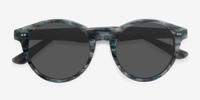 Havana Slate AcetateSunglass Frames from EyeBuyDirect, Closed View