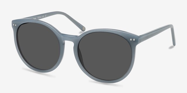 Vapor Blue AcetateSunglass Frames from EyeBuyDirect, Angle View