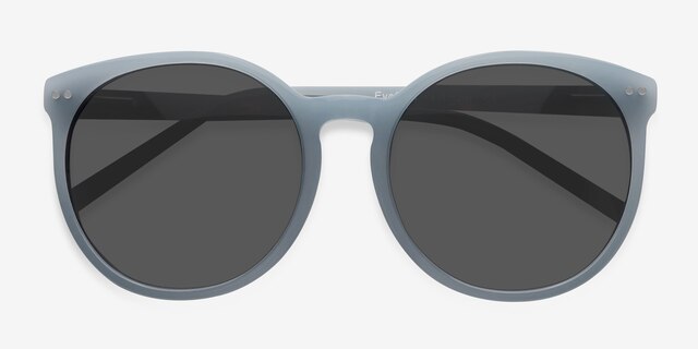 Vapor Blue AcetateSunglass Frames from EyeBuyDirect, Closed View