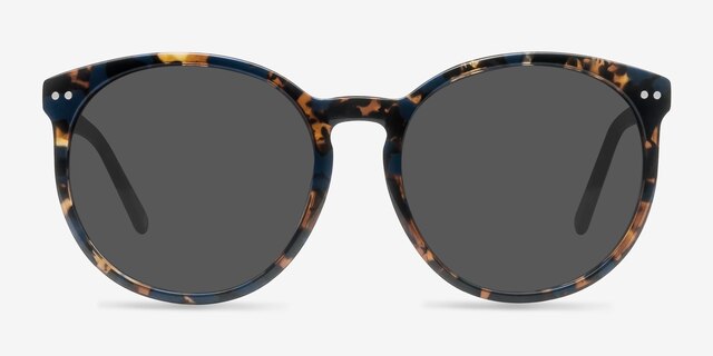 Vapor Blue Floral AcetateSunglass Frames from EyeBuyDirect, Front View