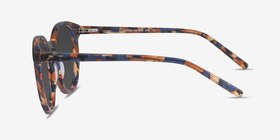 Vapor Blue Floral Acétate Soleil de Lunette de vue d'EyeBuyDirect, Vue de Côté