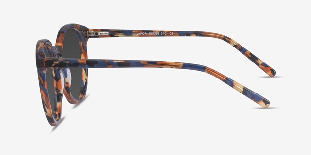 Vapor Blue Floral AcetateSunglass Frames from EyeBuyDirect, Side View