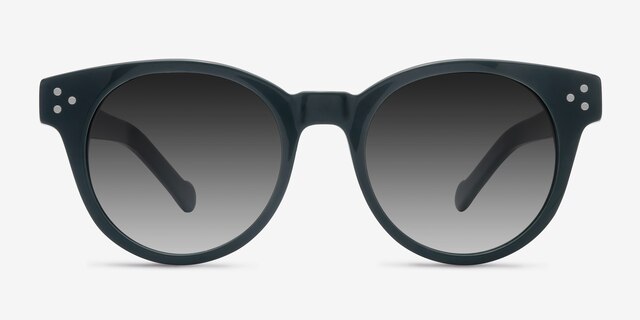 Minuit Vert AcétateSoleil de Lunette de vue d'EyeBuyDirect, Vue de Face