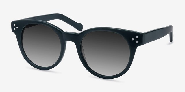 Minuit Vert AcétateSoleil de Lunette de vue d'EyeBuyDirect, Vue d'Angle