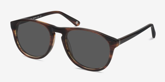 Silt Brown AcetateSunglass Frames from EyeBuyDirect, Angle View