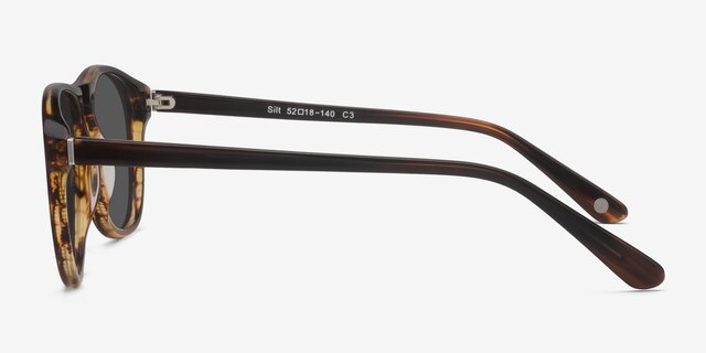 Silt Brown AcetateSunglass Frames from EyeBuyDirect, Side View