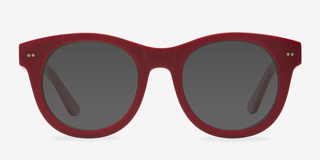 Bikini Matte Red AcetateSunglass Frames from EyeBuyDirect, Front View