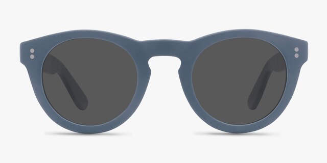 Ibiza Matte Blue AcetateSunglass Frames from EyeBuyDirect, Front View