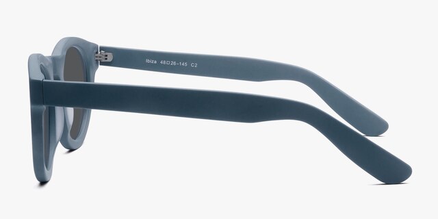 Ibiza Matte Blue AcetateSunglass Frames from EyeBuyDirect, Side View