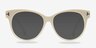 Copa White AcetateSunglass Frames from EyeBuyDirect, Front View