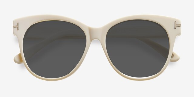 Copa White AcetateSunglass Frames from EyeBuyDirect, Closed View