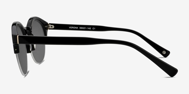 Verona Black AcetateSunglass Frames from EyeBuyDirect, Side View