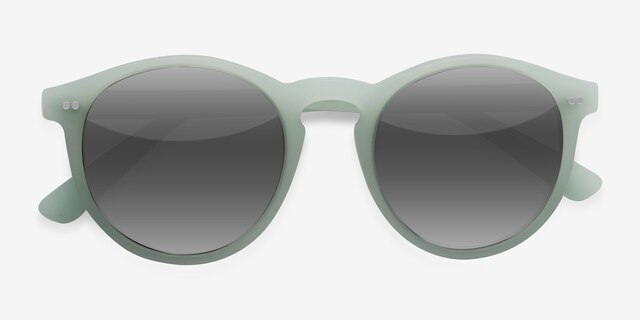 Decadent Light Green AcetateSunglass Frames from EyeBuyDirect, Closed View
