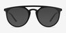 Benicia Black MetalSunglass Frames from EyeBuyDirect, Front View