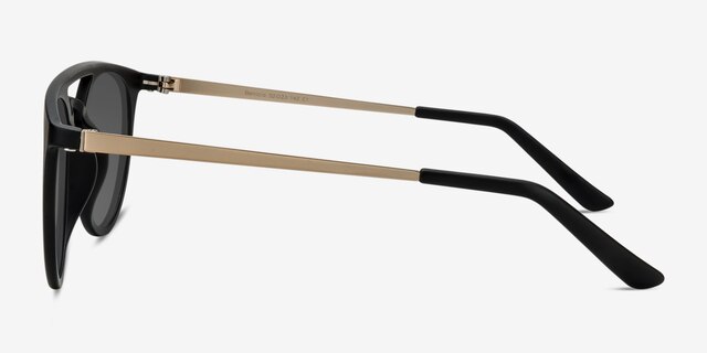 Benicia Black MetalSunglass Frames from EyeBuyDirect, Side View