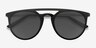 Benicia Black MetalSunglass Frames from EyeBuyDirect, Closed View