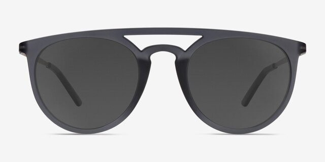 Benicia Gray MetalSunglass Frames from EyeBuyDirect, Front View