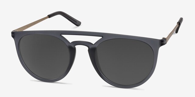 Benicia Gray MetalSunglass Frames from EyeBuyDirect, Angle View
