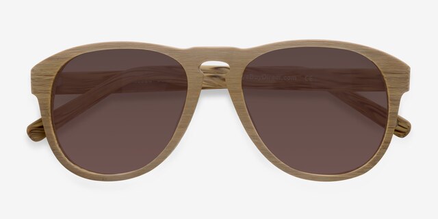 Phased Yellow AcetateSunglass Frames from EyeBuyDirect, Closed View