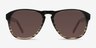 Phased Brown Striped AcetateSunglass Frames from EyeBuyDirect, Front View