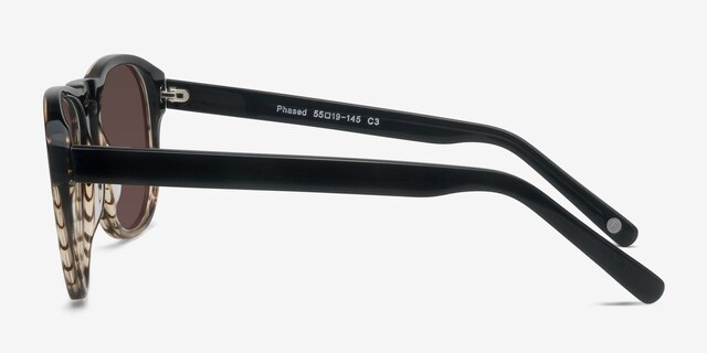 Phased Brown Striped AcetateSunglass Frames from EyeBuyDirect, Side View