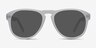 Phased Matte Clear AcetateSunglass Frames from EyeBuyDirect, Front View