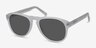 Phased Matte Clear AcetateSunglass Frames from EyeBuyDirect, Angle View