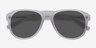 Phased Matte Clear AcetateSunglass Frames from EyeBuyDirect, Closed View