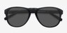 Phased Matte Black AcetateSunglass Frames from EyeBuyDirect, Closed View