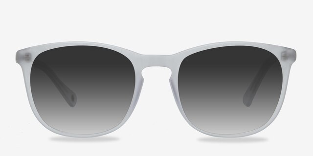 Audio Matte Clear AcetateSunglass Frames from EyeBuyDirect, Front View