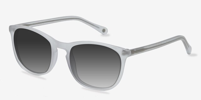 Audio Matte Clear AcetateSunglass Frames from EyeBuyDirect, Angle View