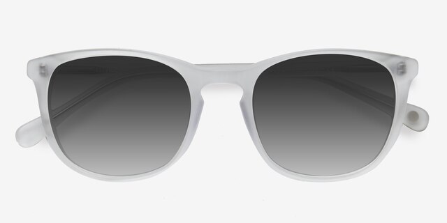 Audio Matte Clear AcetateSunglass Frames from EyeBuyDirect, Closed View