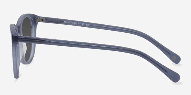 Audio Matte Navy AcetateSunglass Frames from EyeBuyDirect, Side View