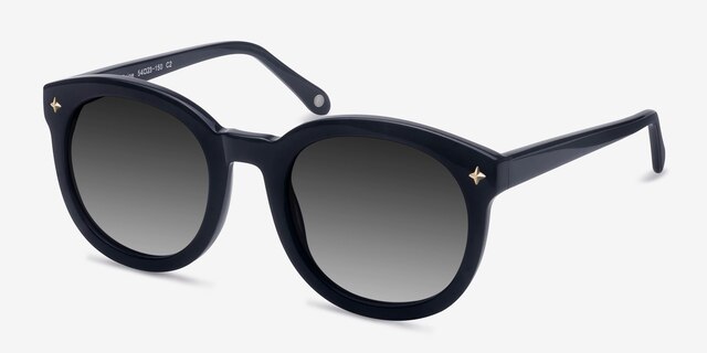Paige Black AcetateSunglass Frames from EyeBuyDirect, Angle View
